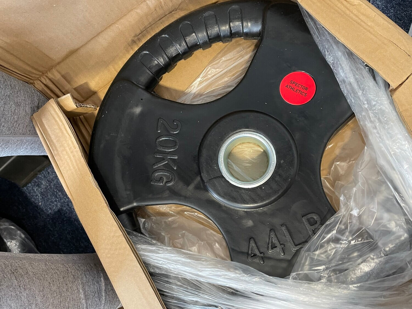 Rubber Olympic Tri Grip Weight Plate
