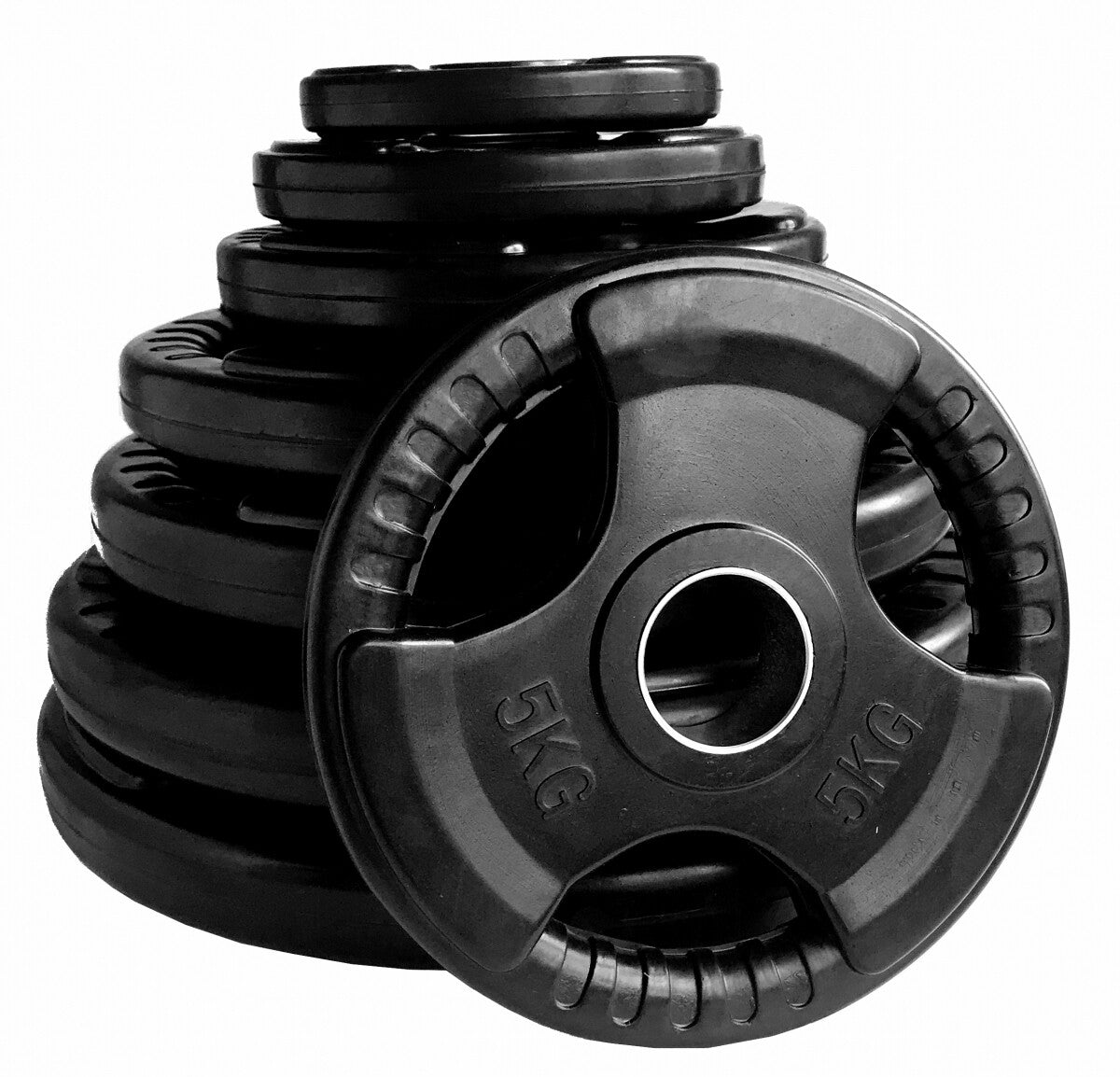 Rubber Olympic Tri Grip Weight Plate