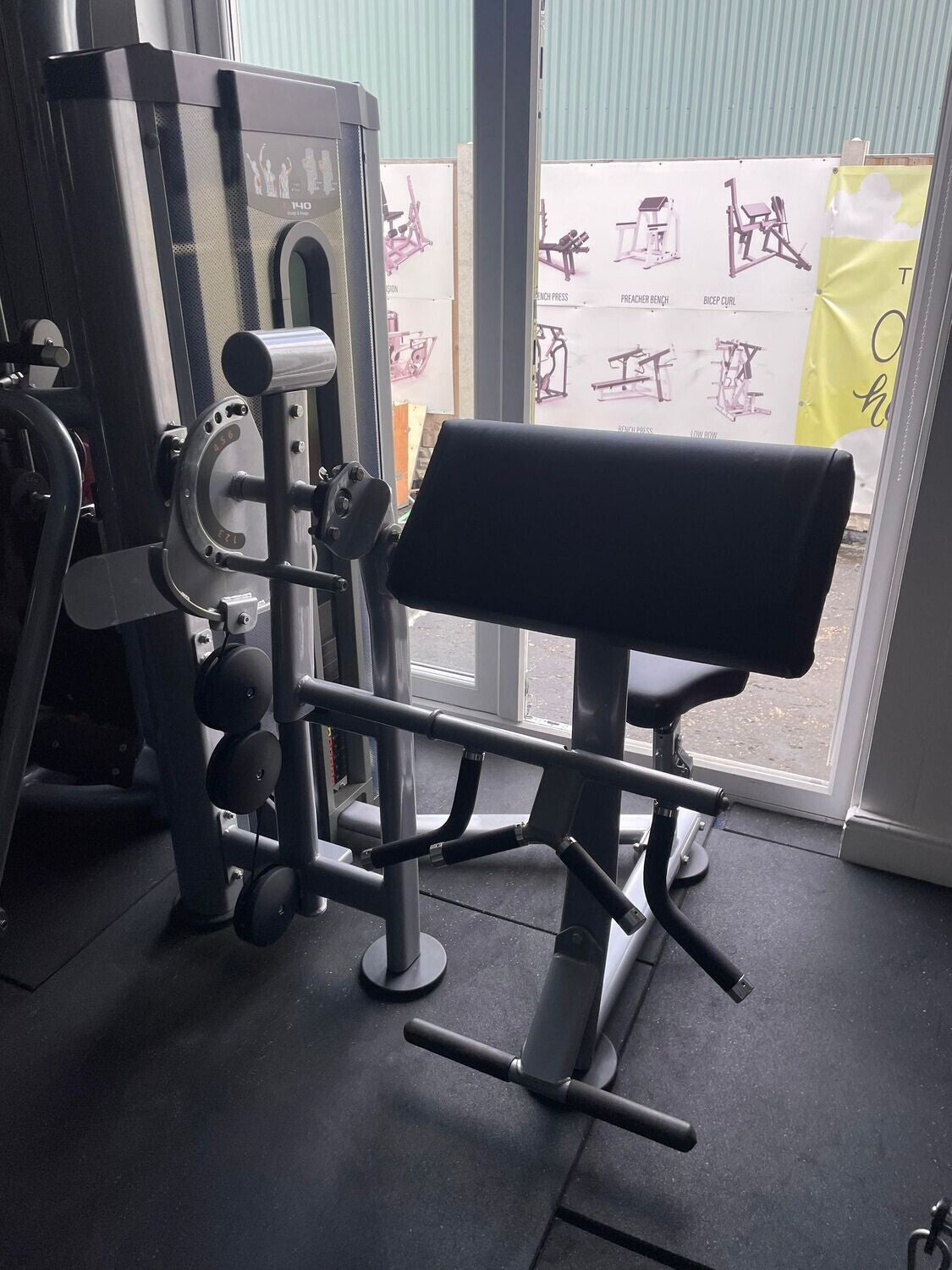 Dual Function Biceps and Triceps Weight Stack Machine