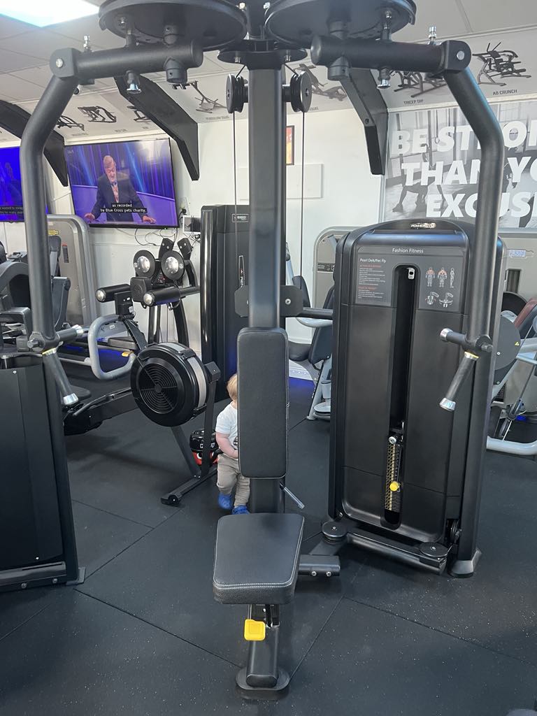 Power Gym Dual Pec Fly Rear Delt Machine Pin Selection
