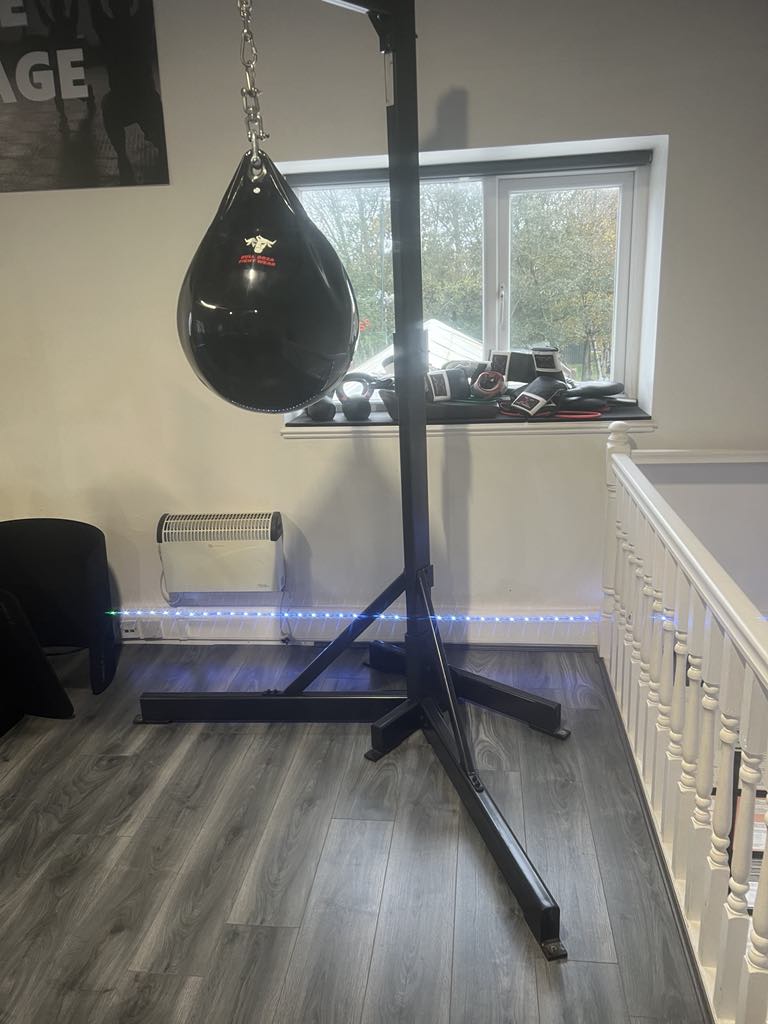 Free Standing Punch Bag Frame (Ex Demo) & NEW Aqua Punch Bag