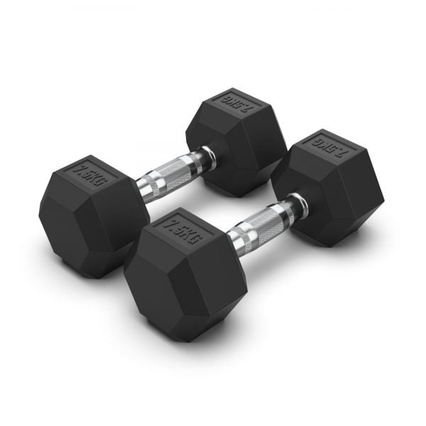 Hex Rubber Dumbbells Pairs