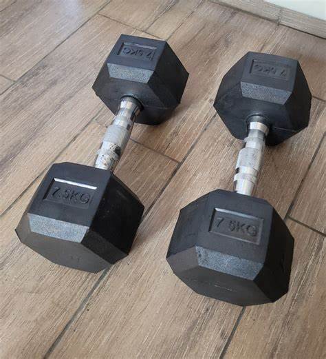 Hex Rubber Dumbbells Pairs