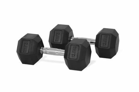 Hex Rubber Dumbbells Pairs