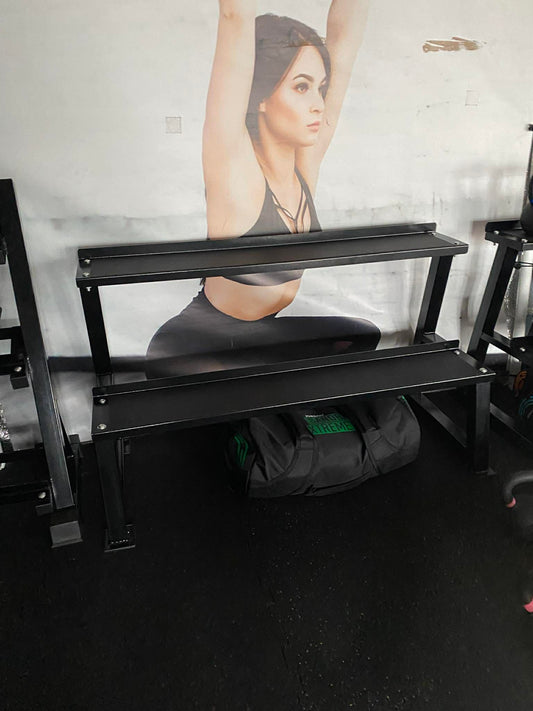 2 Tier Kettlebell Storage Rack with Lining