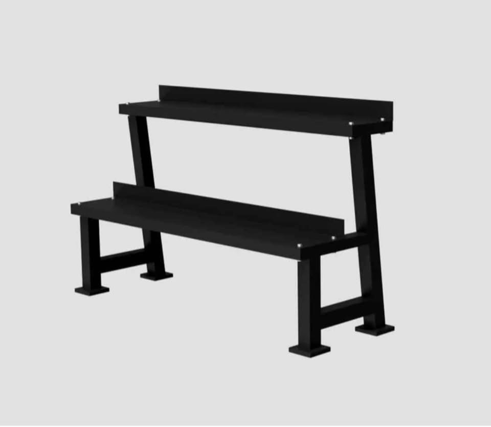 2 Tier Kettlebell Storage Rack with Lining