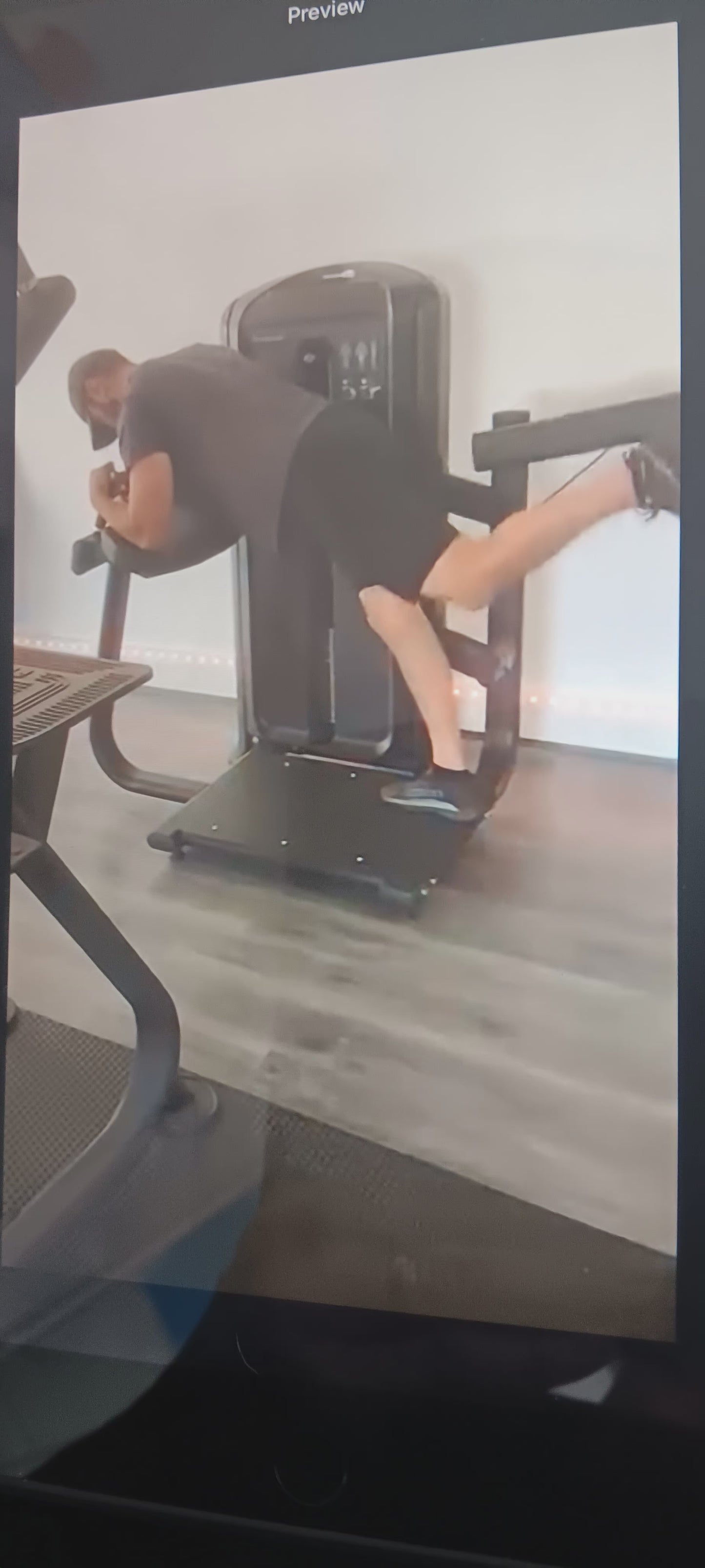 Glute extension.  Pin loaded 100kg weight stacks.